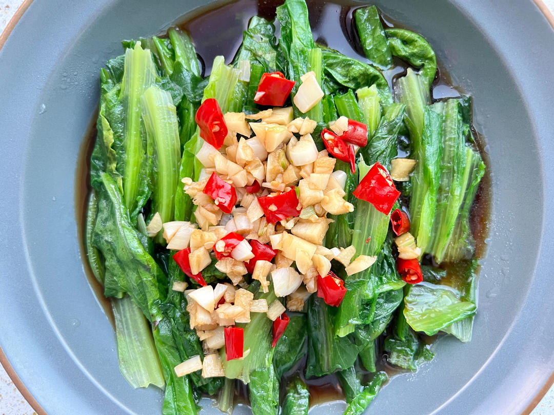 白灼油麦菜——晚间减肥餐