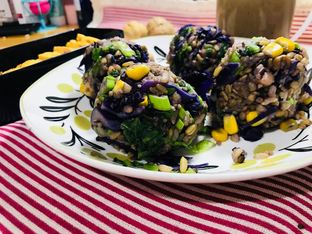 鸡肉蔬菜饭团OR拌饭（2.0版）—避免蔬菜焦虑| 健康·三餐