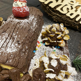 【圣诞节】巧克力劈柴蛋糕 Bûche de Noël