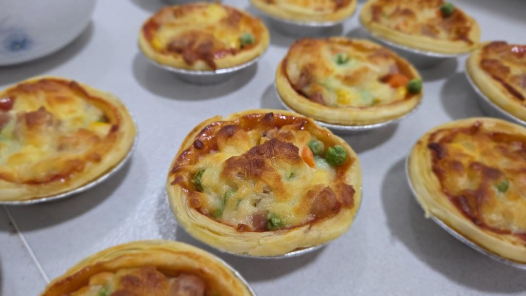 一口一个迷你小披萨🍕蛋挞皮的创意吃法‼️