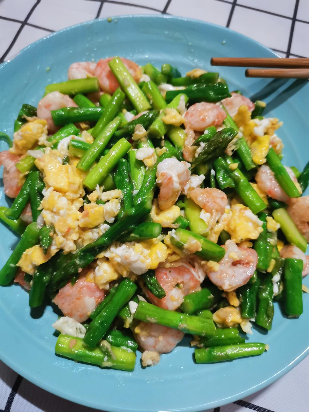 虾仁鸡蛋芦笋