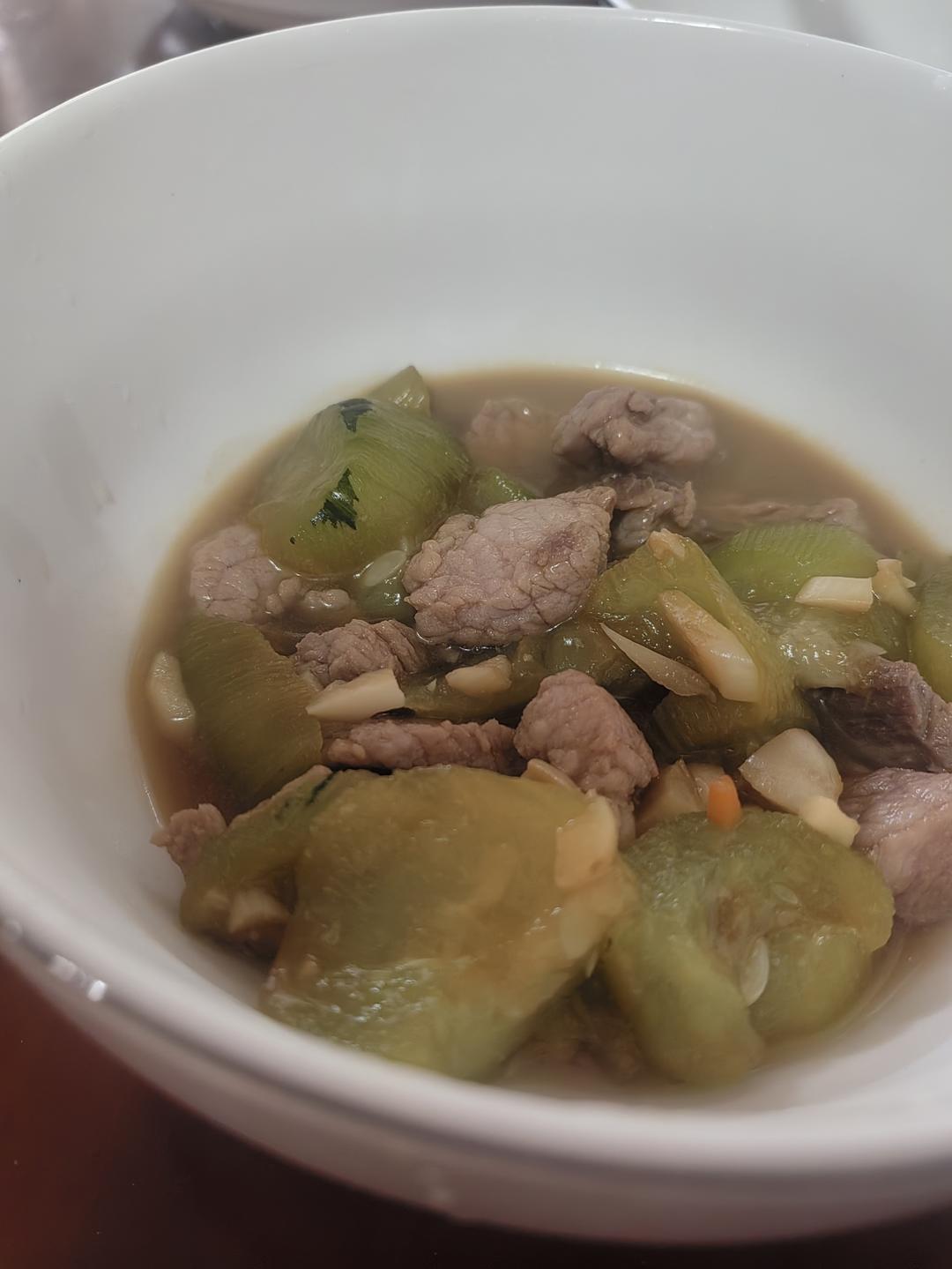 家常丝瓜炒肉
