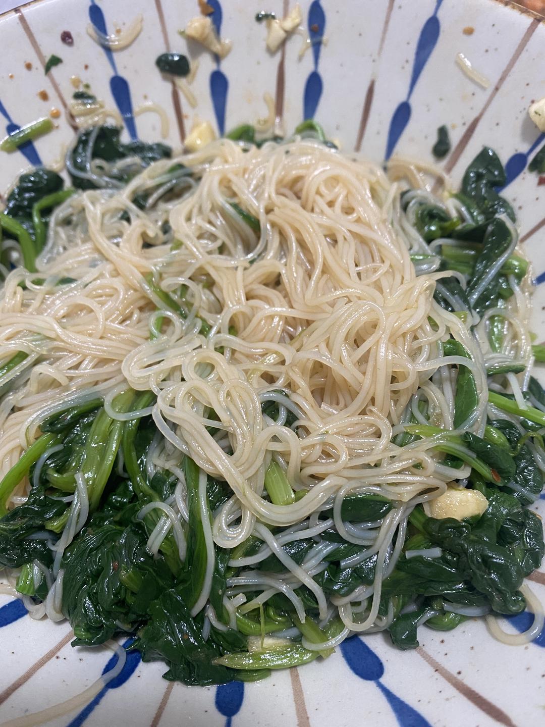 菠菜拌粉丝 凉菜