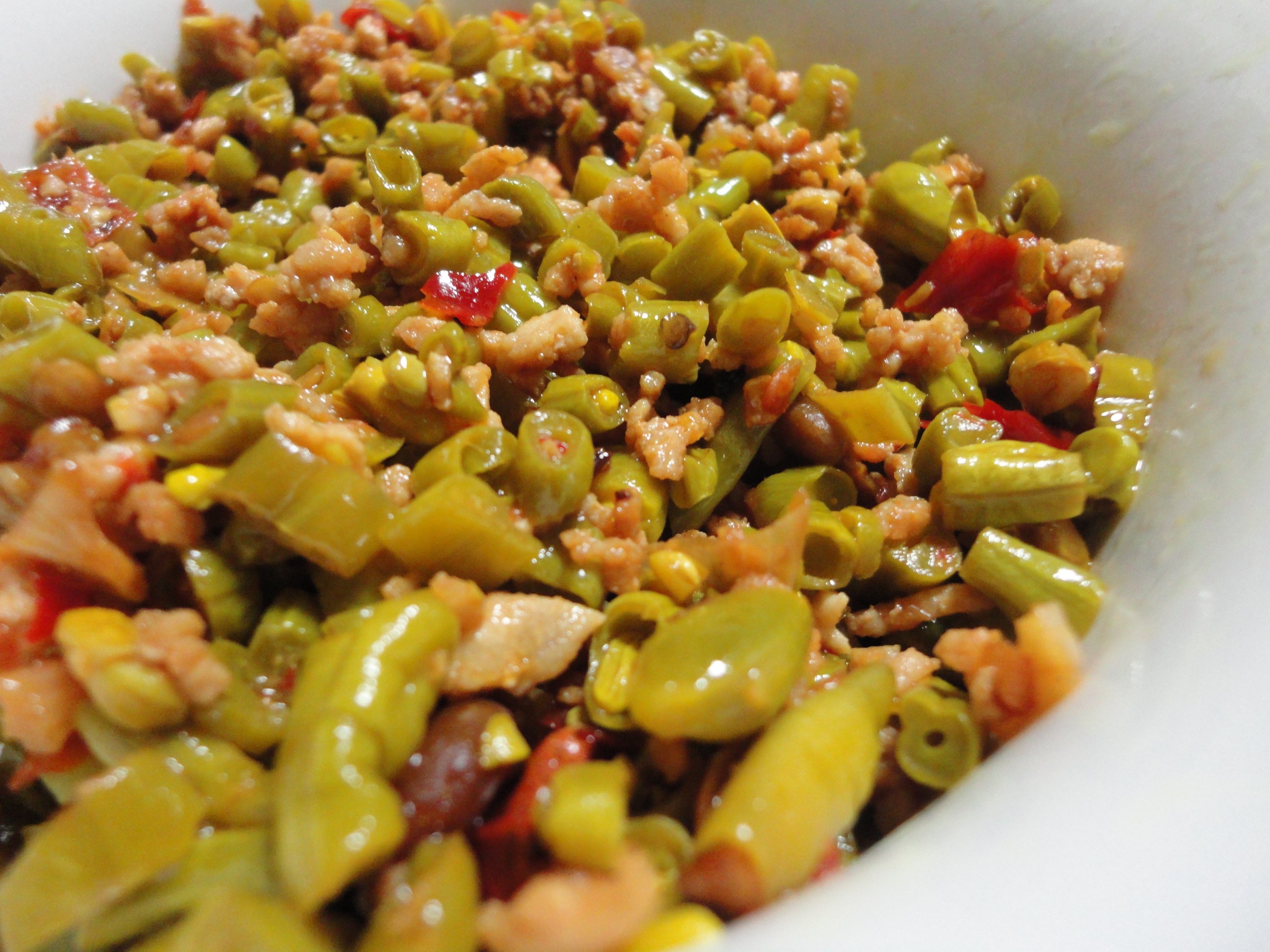 酸豆角炒肉末