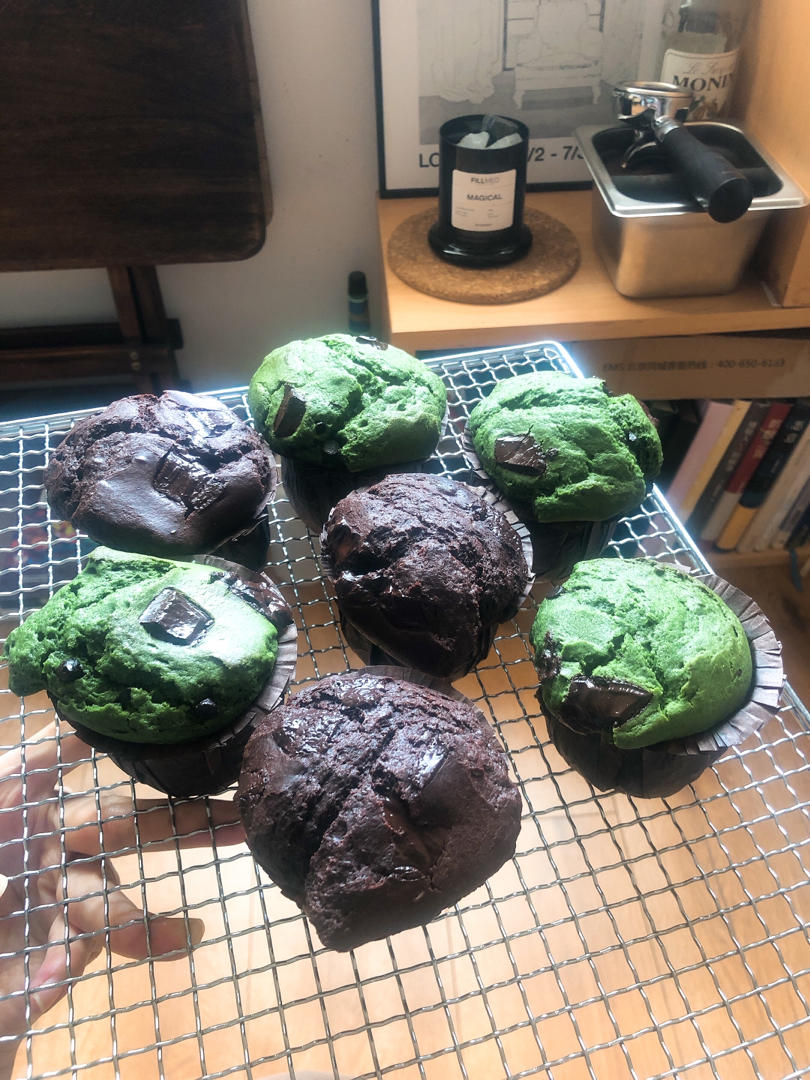 在家做巧克力蘑菇头麦芬蛋糕🍫