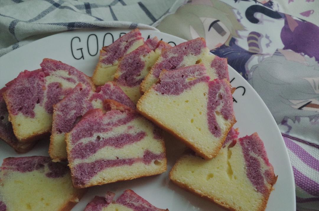 紫薯芝麻大理石磅蛋糕