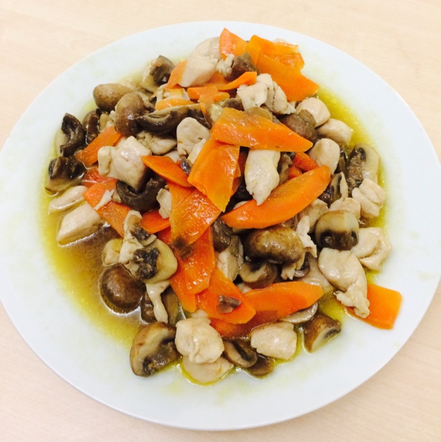 鸡肉杏鲍菇盐煮