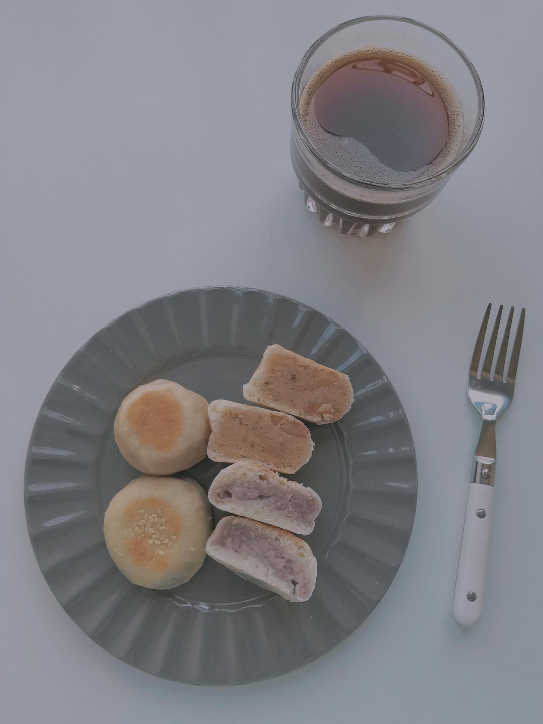低糖油软皮绿豆饼【健康小食】