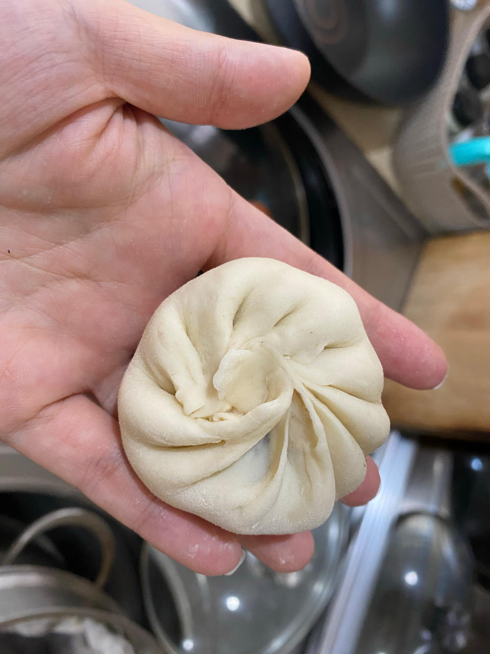 又美又暄软的——豆沙包！