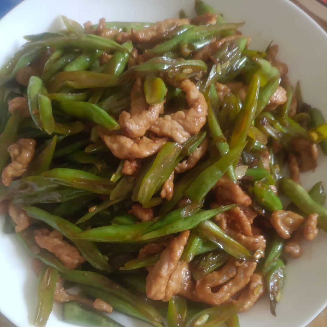 下饭菜豆角丝炒肉丝