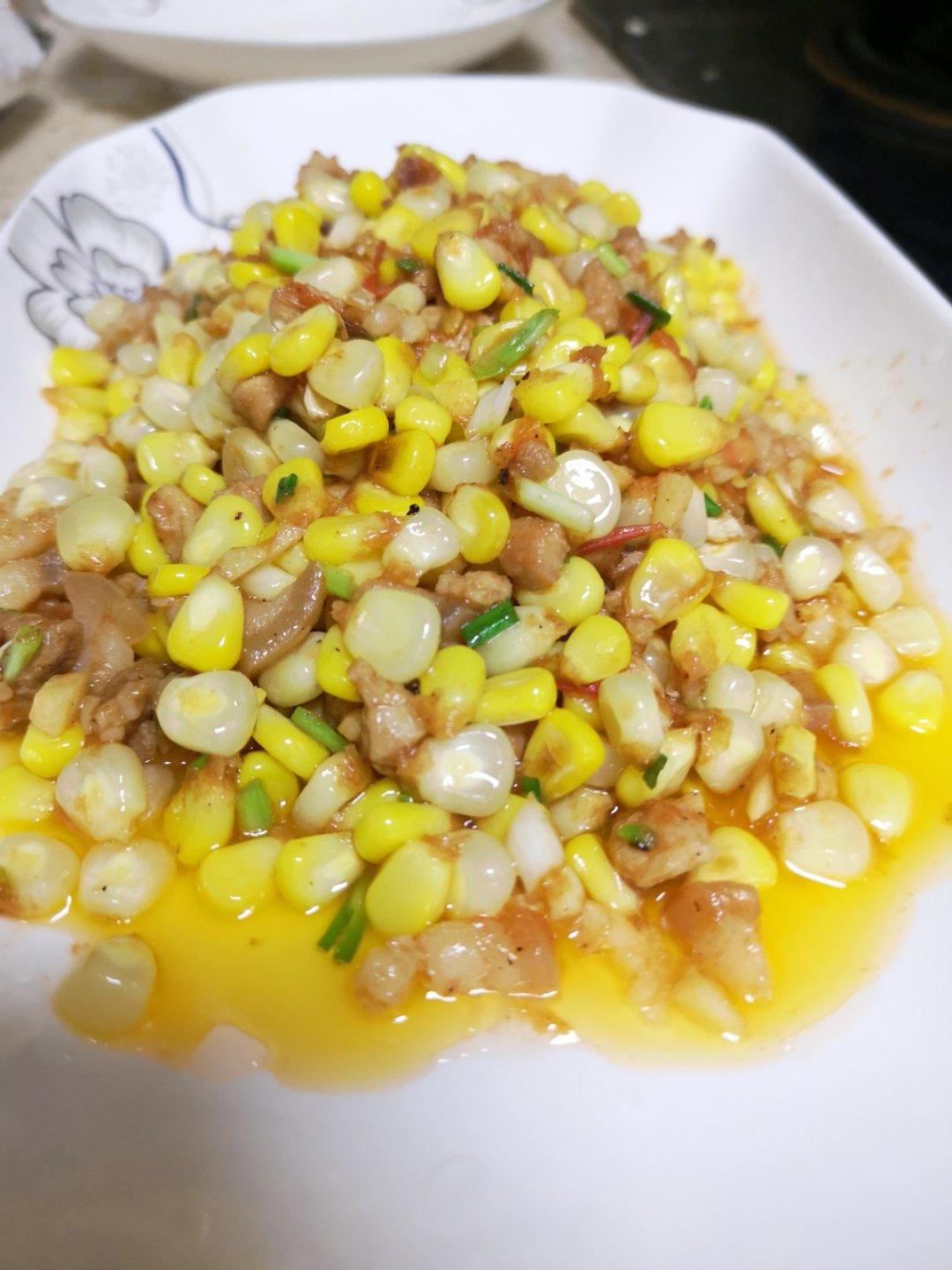 玉米炒肉末【超级下饭的快手家常菜】