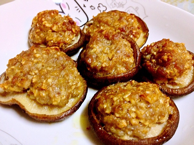 蒜茸虾仁香菇盏