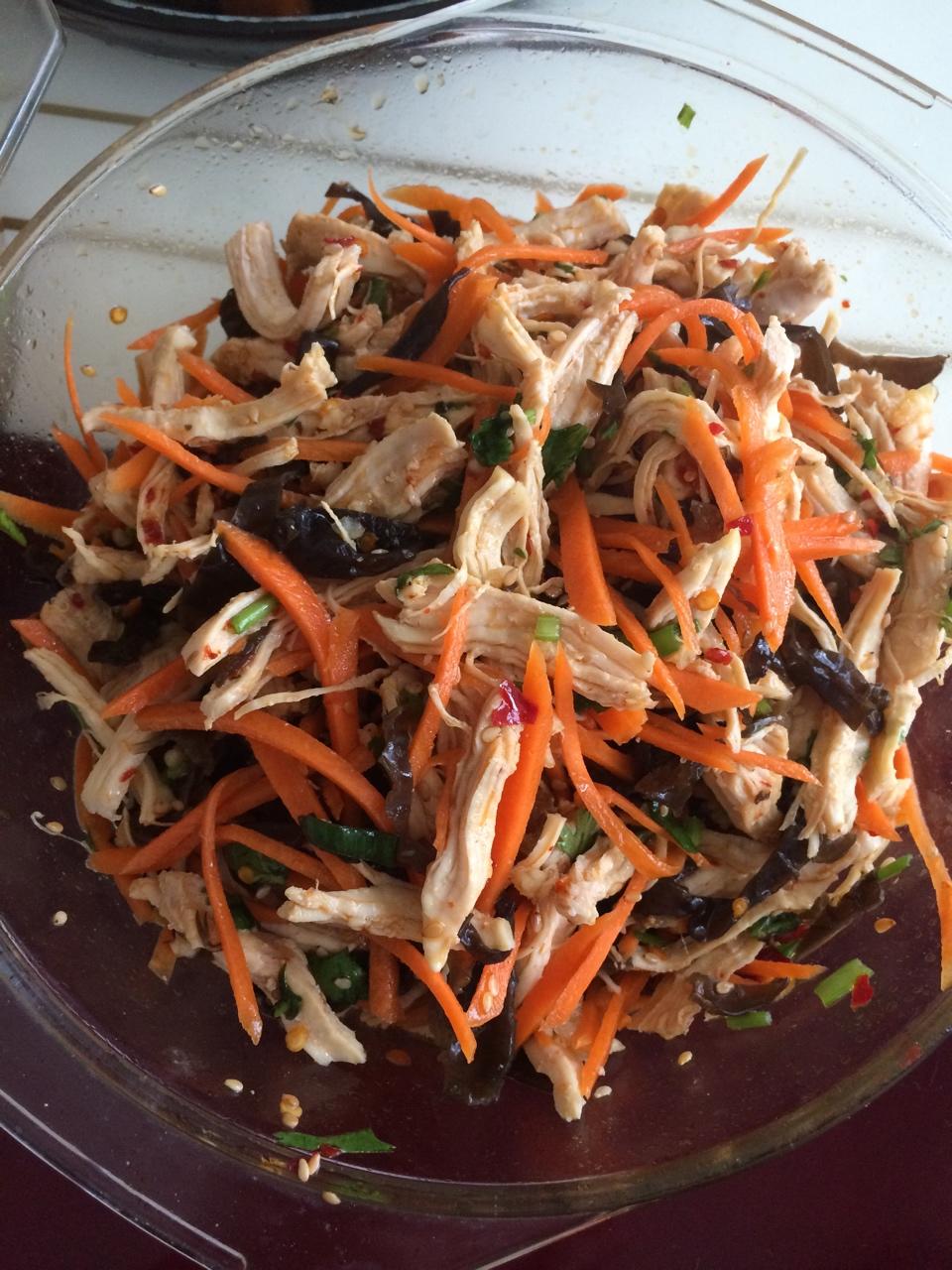 减脂健身｜凉拌手撕鸡丝（香辣&麻油版）