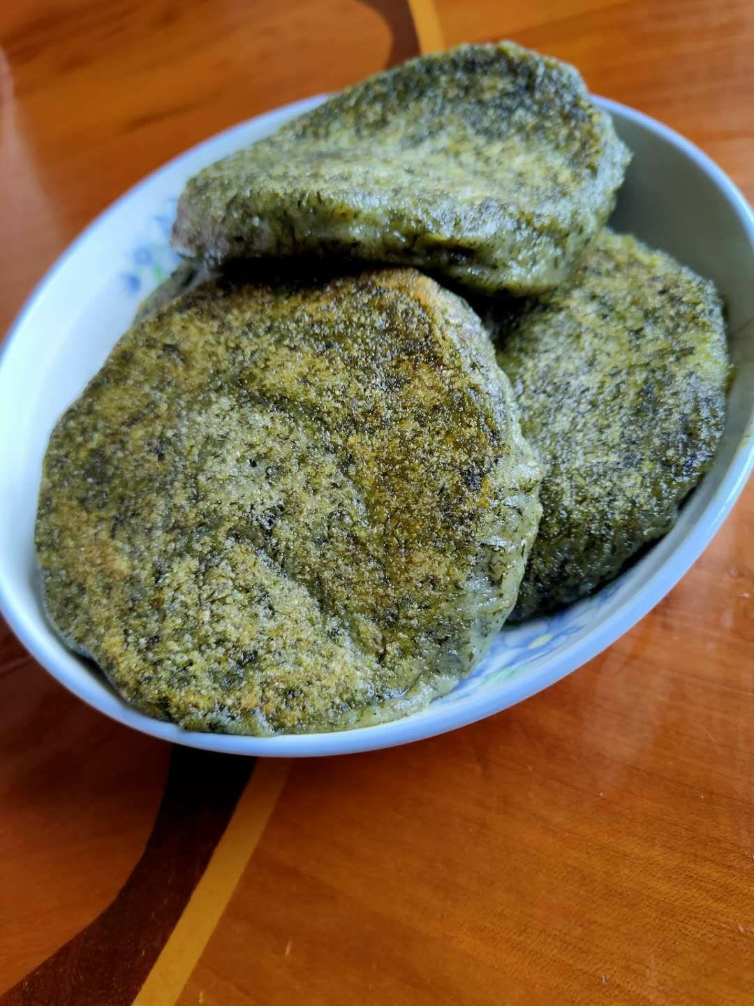 野蒿糯米粑粑——春天的味道(清明团子,蒿子粑粑)的做法