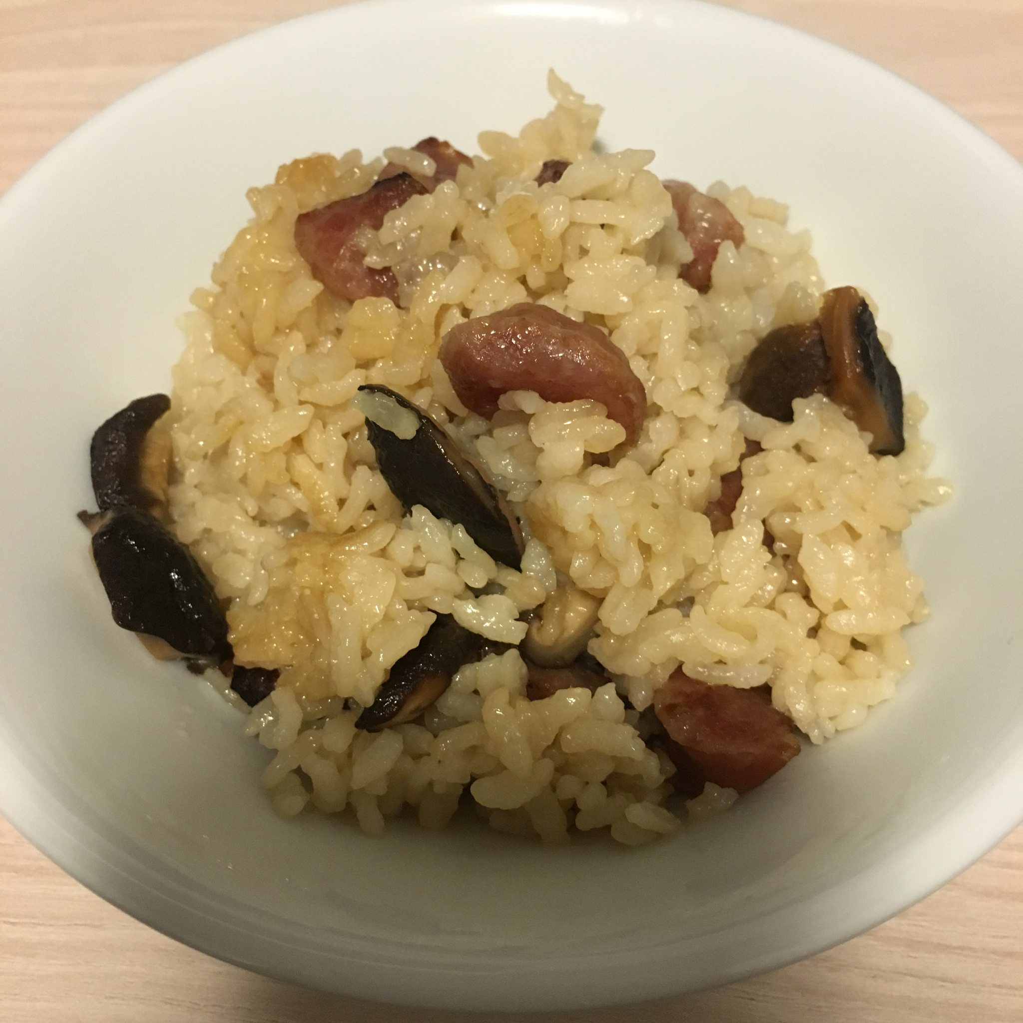 电饭锅版香菇腊肠饭