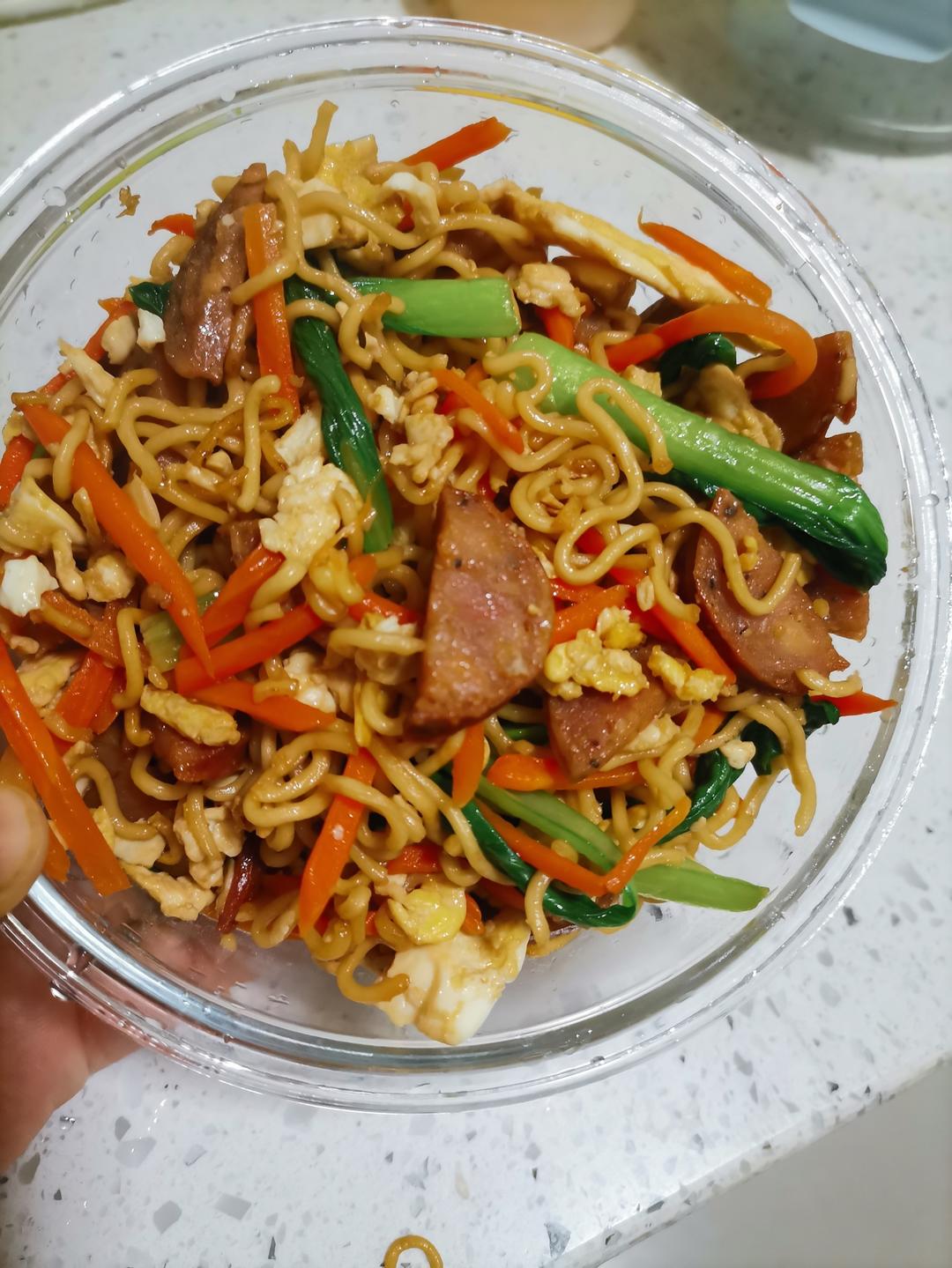 秒杀路边摊的炒方便面