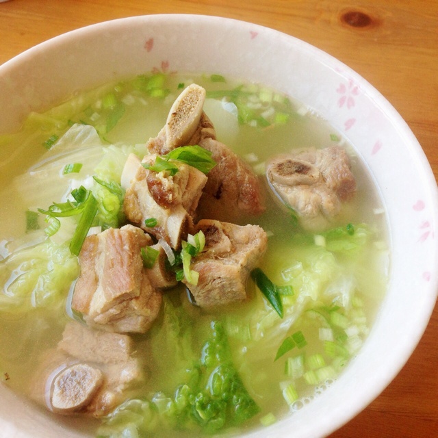 karen想要时间慢慢走做的小白菜炖排骨