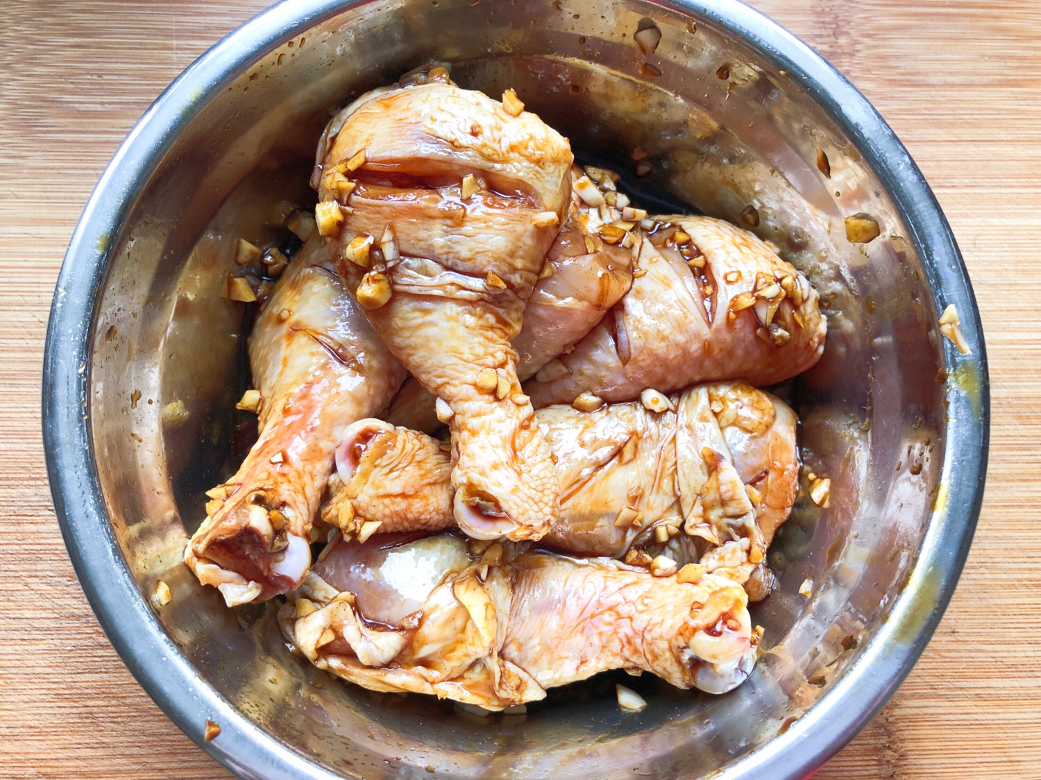 ㊙️年夜饭必备👉肉嫩多汁的蒜香蜂蜜鸡腿❗️❗️的做法 步骤8