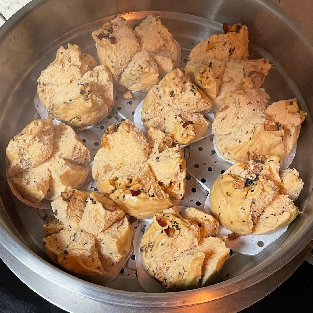 妥妥的红糖开花馒头