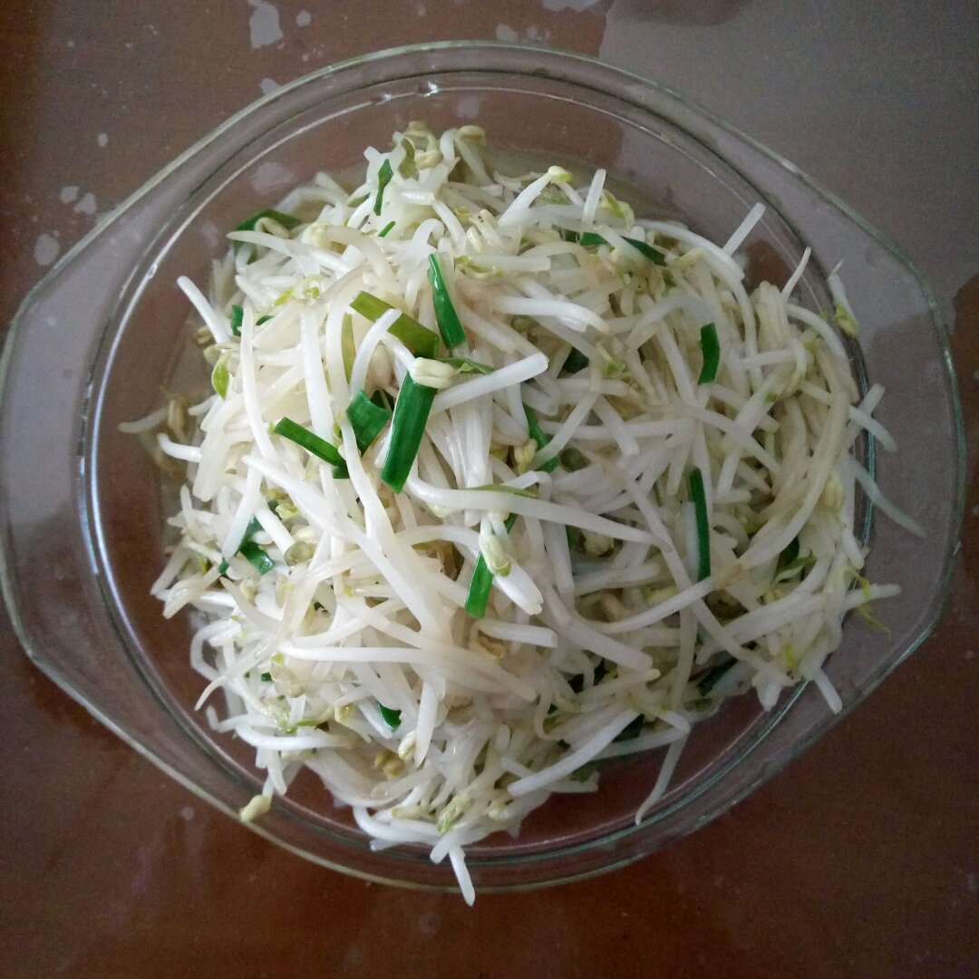 小葱炒绿豆芽-好吃的蔬菜炒蔬菜
