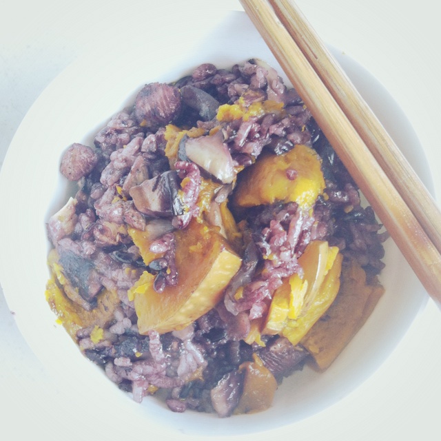 南瓜鸡肉饭