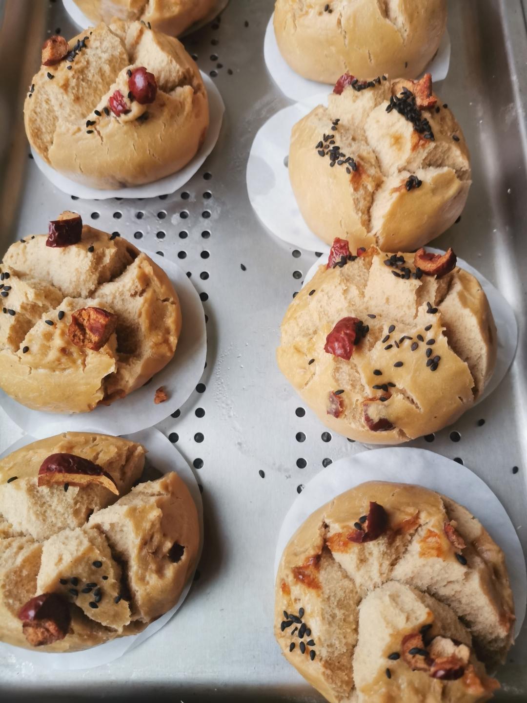 妥妥的红糖开花馒头