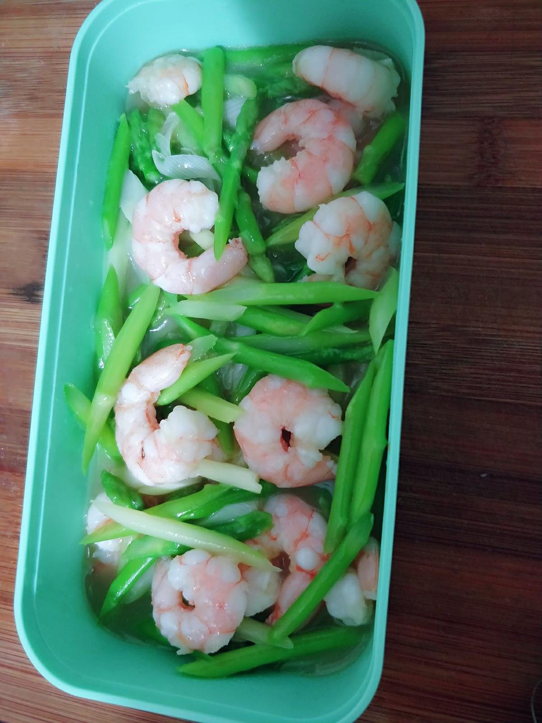 清炒芦笋虾仁