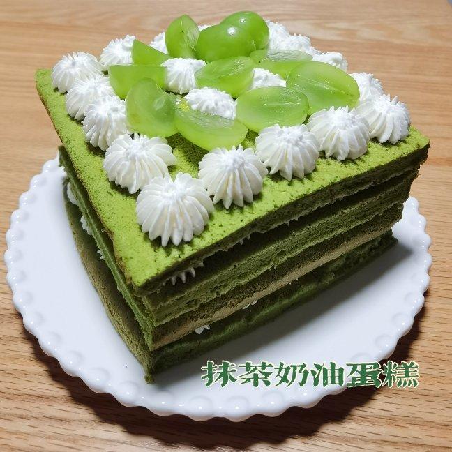抹茶奶油蛋糕—做法简单颜值超高