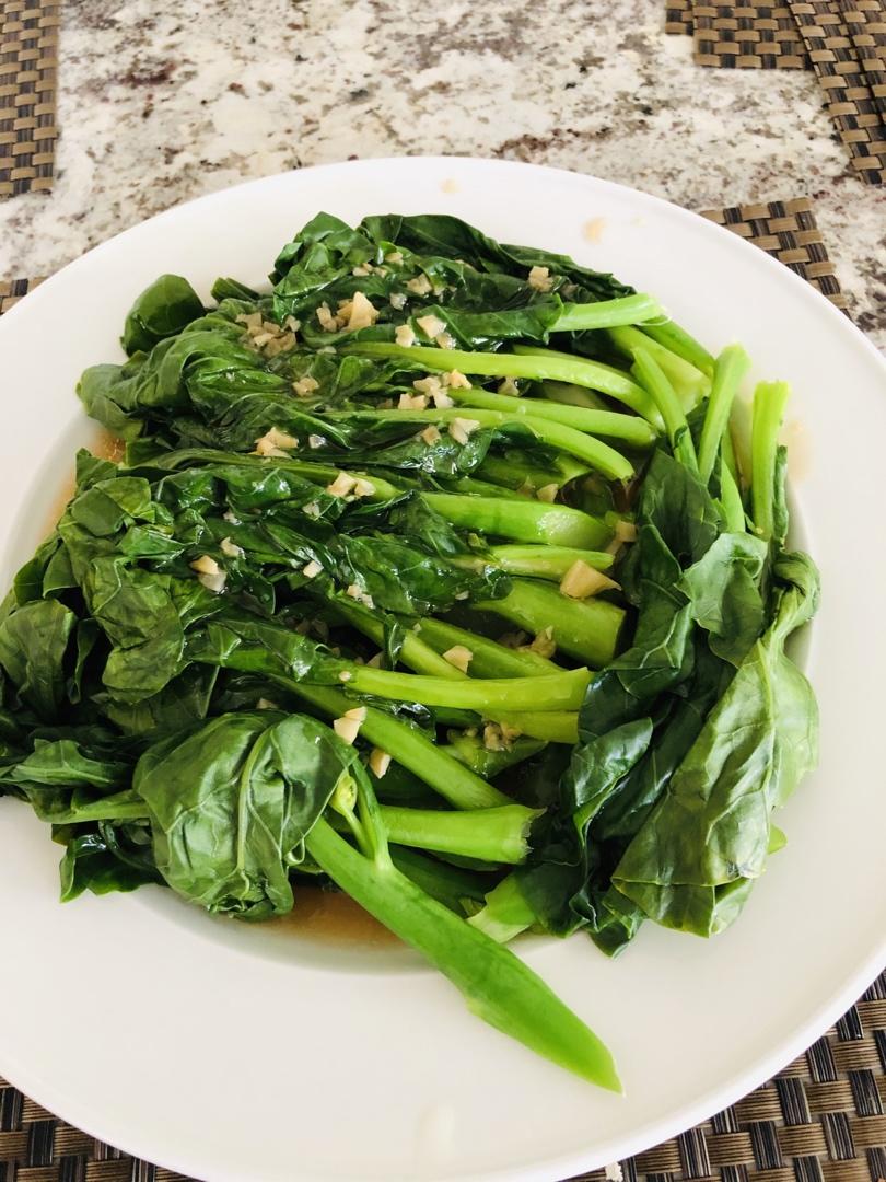 蚝油芥蓝，改刀后的比不改刀好吃百倍