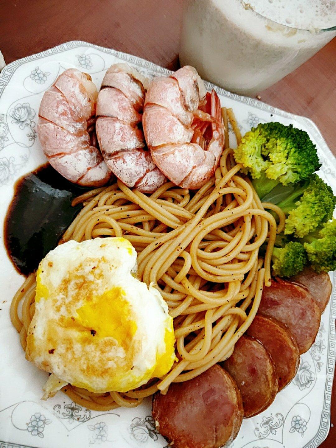 减脂|美味又低脂的虾油虾仁意大利面