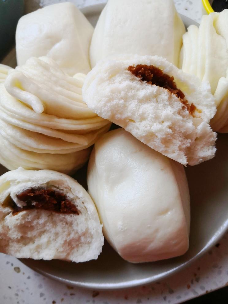 一锅三出，馒头豆沙包花卷的做法