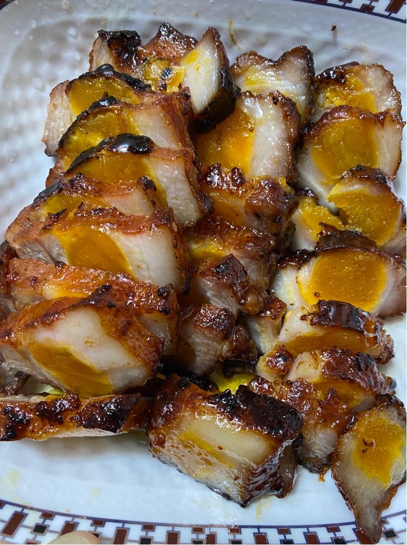 咸蛋叉烧肉（好吃得爆炸）