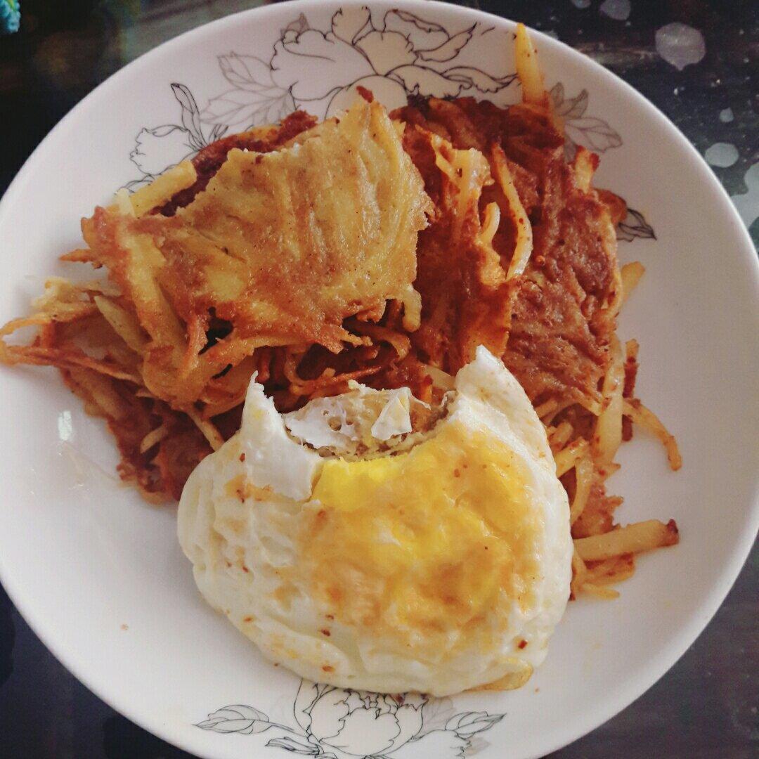 土豆丝鸡蛋饼