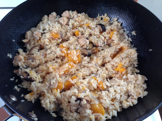 南瓜鸡肉饭