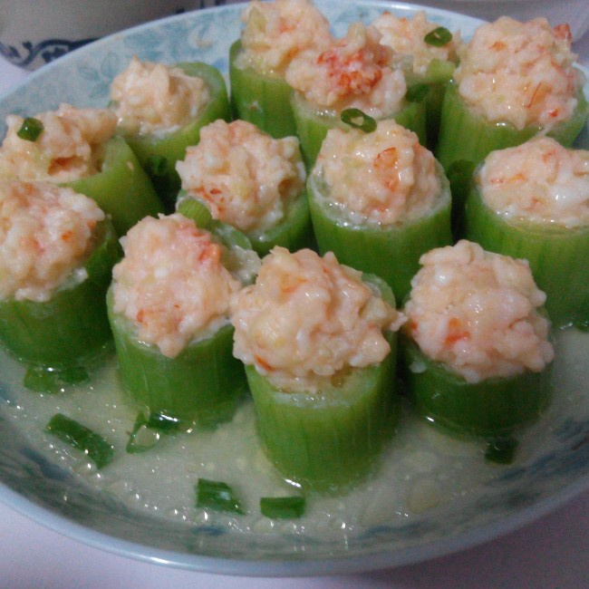 清蒸丝瓜虾仁