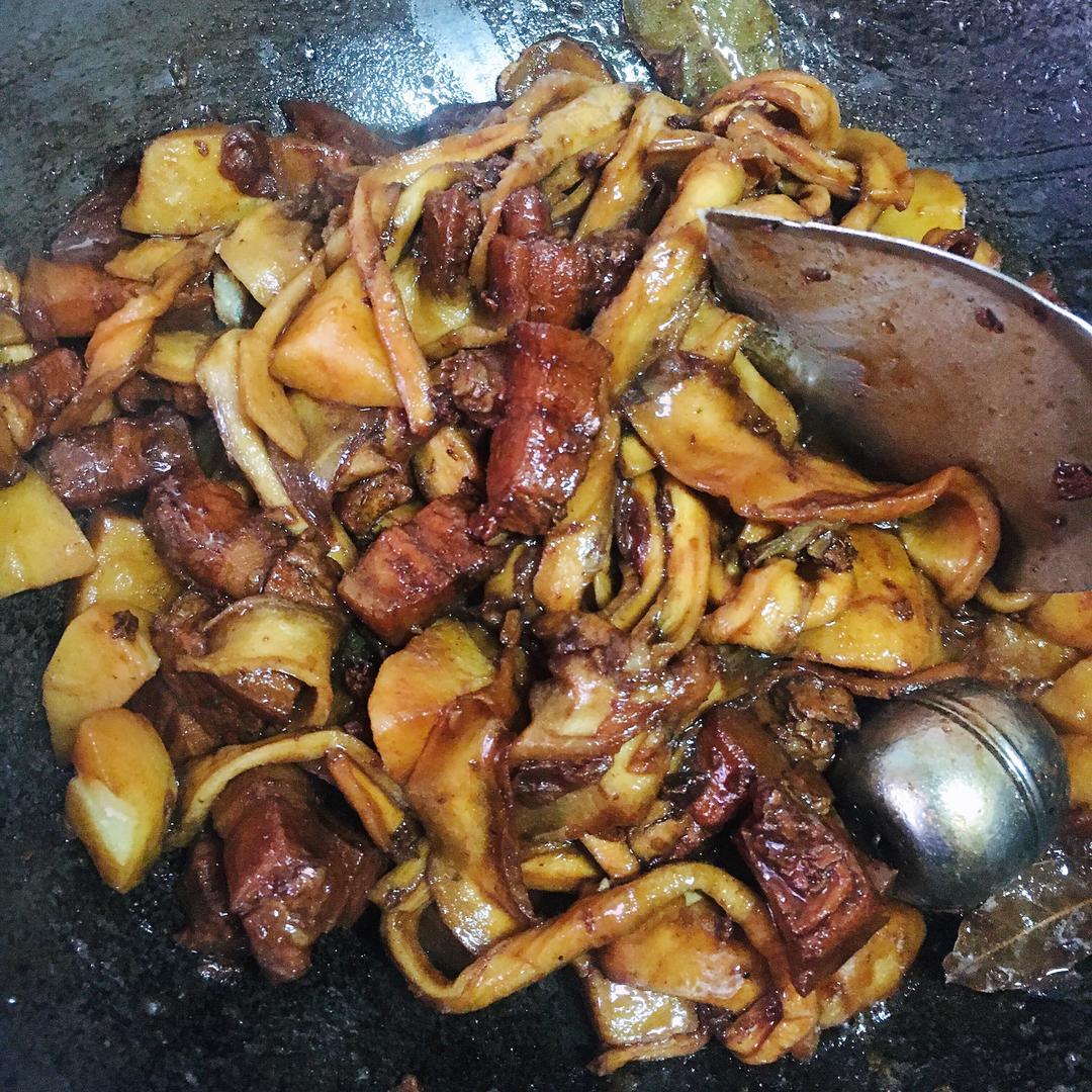 好吃不腻的红烧肉炖葫芦条土豆(无糖无油版)的做法 步骤15