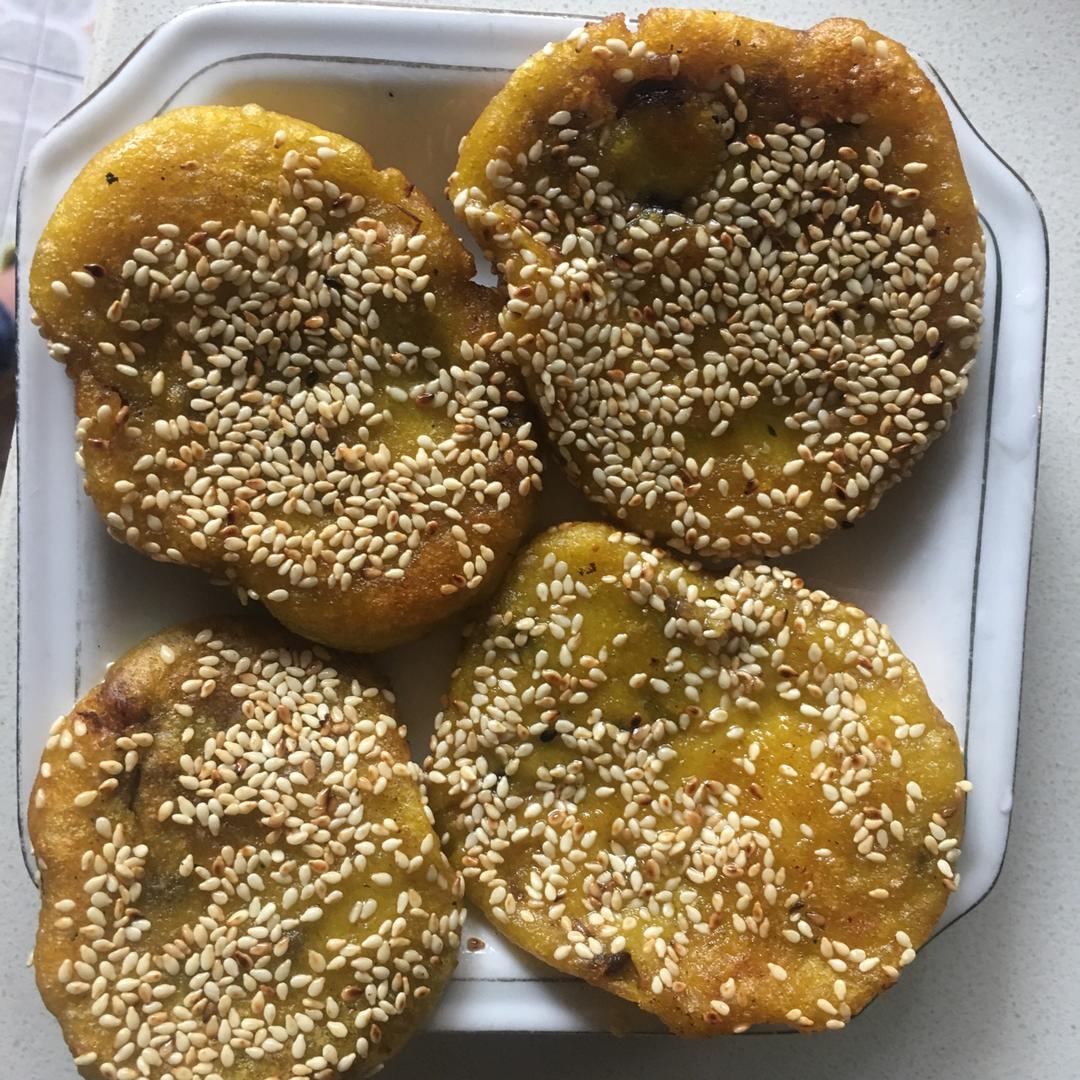 香煎南瓜豆沙饼（少油）