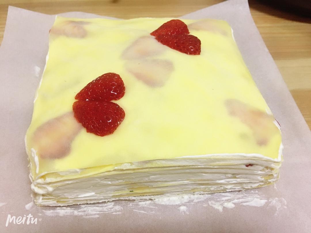 学做LADY M家24层超薄渐变抹茶千层蛋糕