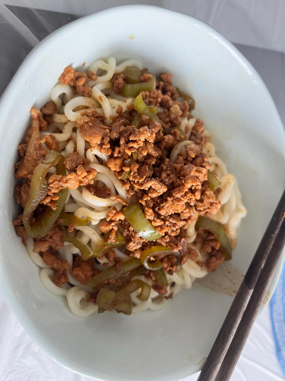 尖椒肉沫打卤面