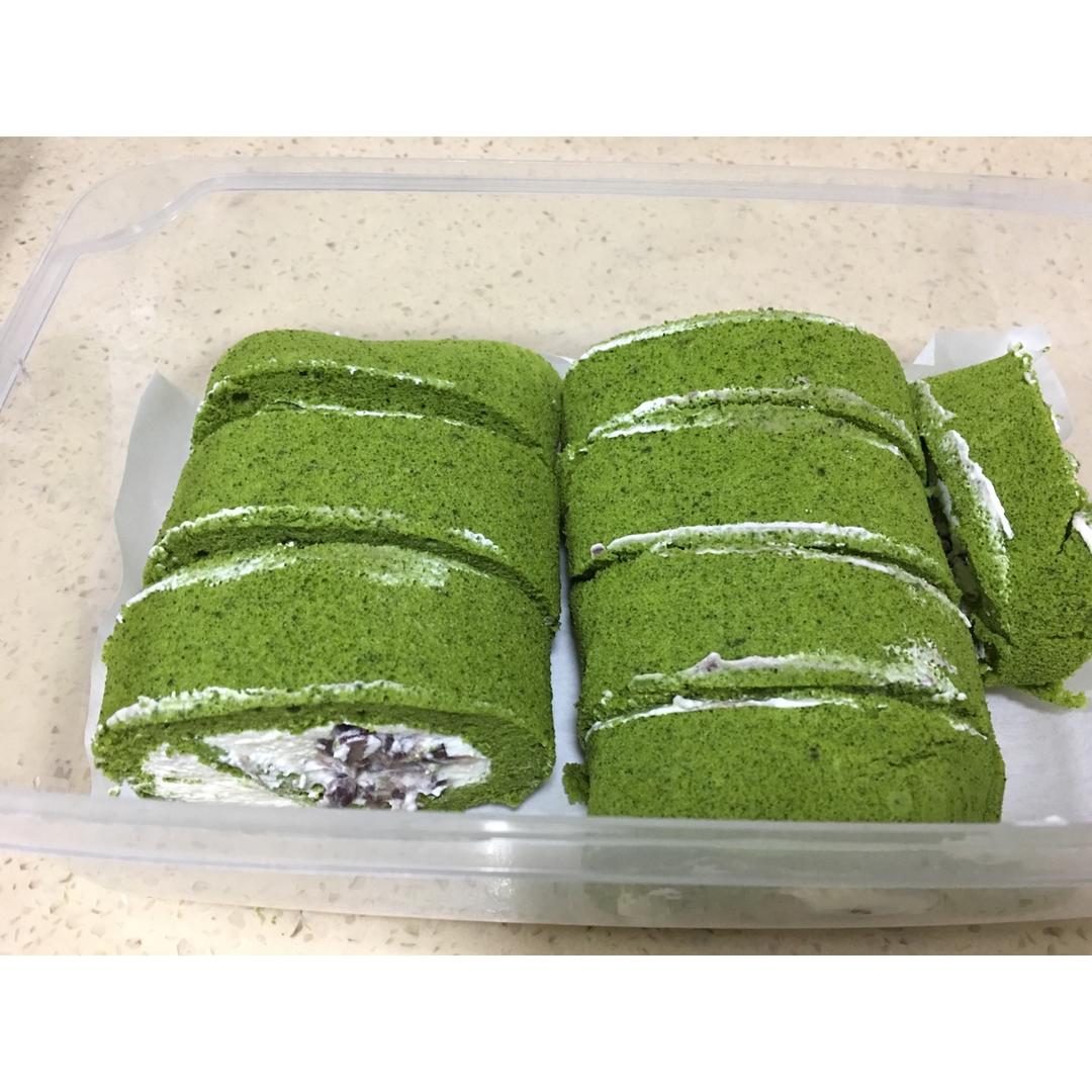 抹茶蜜豆蛋糕卷