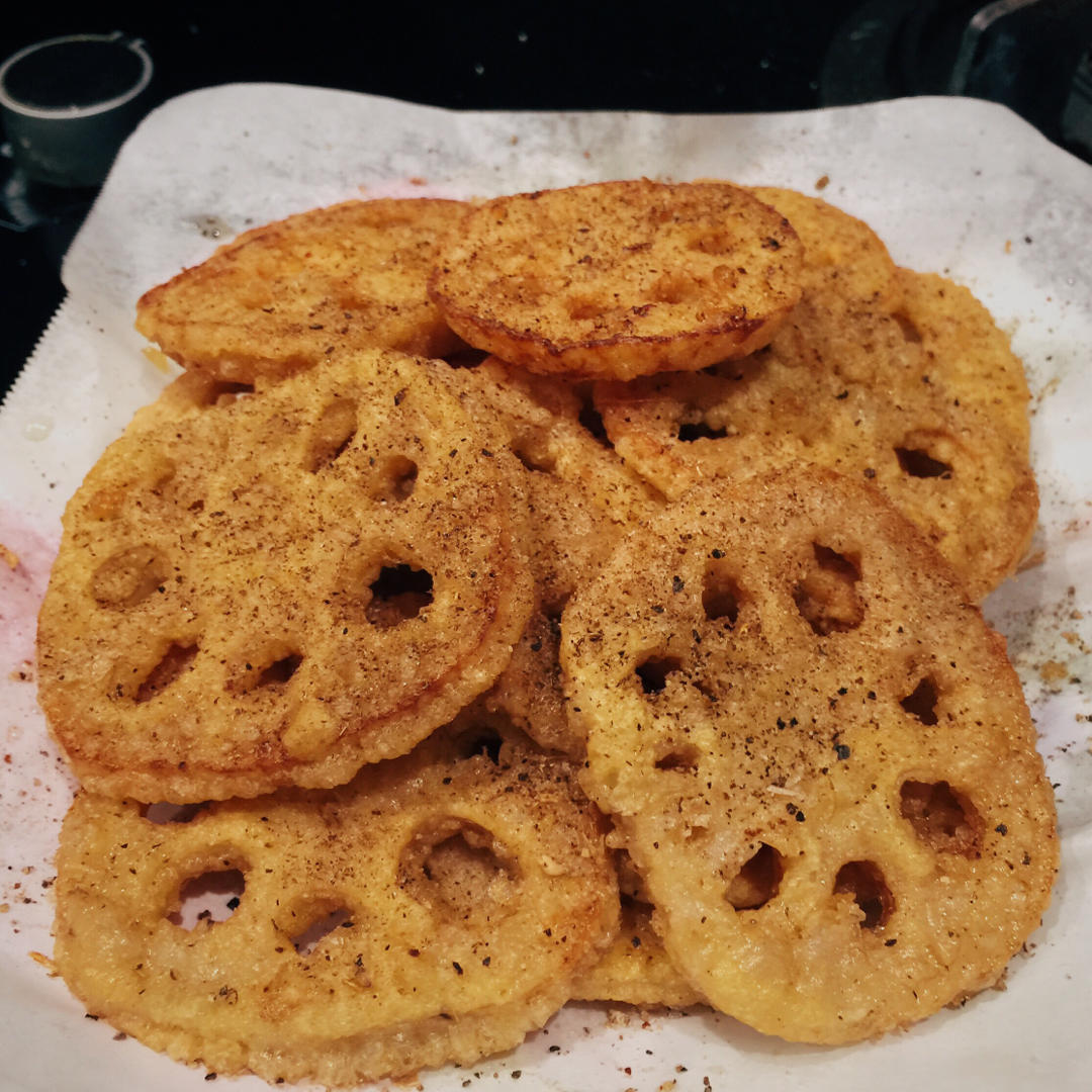 最爱炸物🔥香酥椒盐藕片✨香辣酥脆吃不够❣️