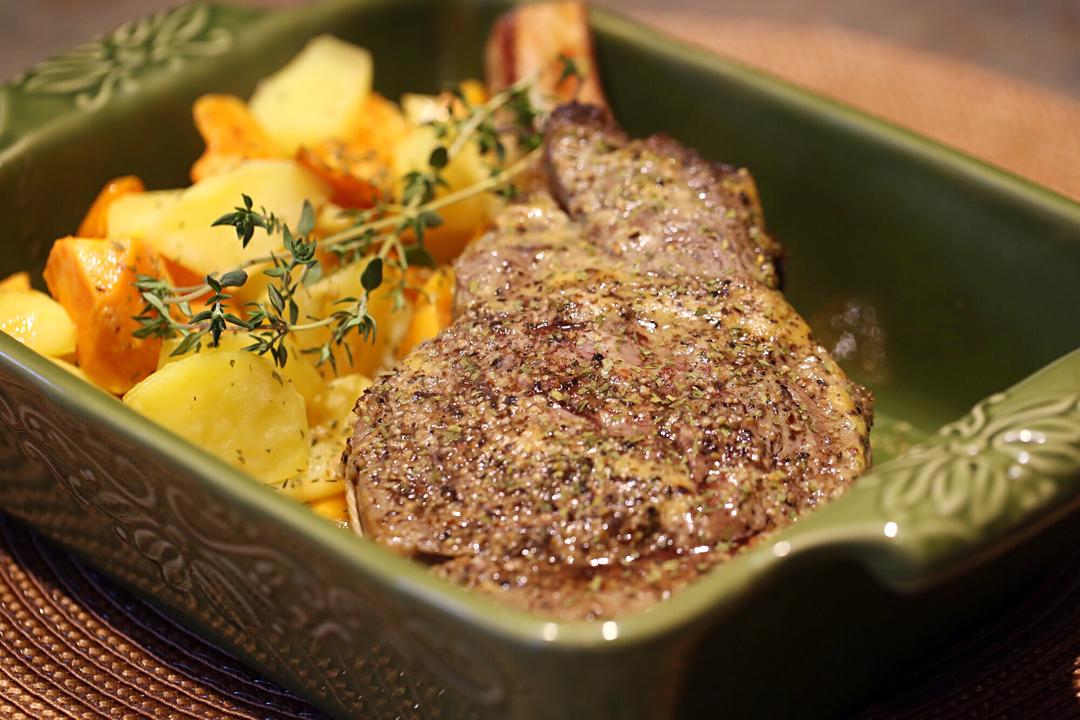 蜂蜜芥末烤肉眼牛排的做法