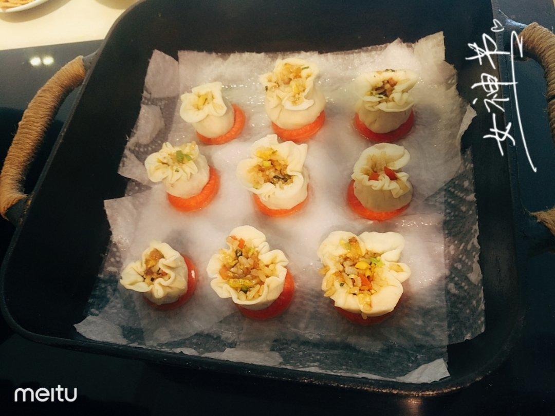 饺子皮咸蛋黄烧麦