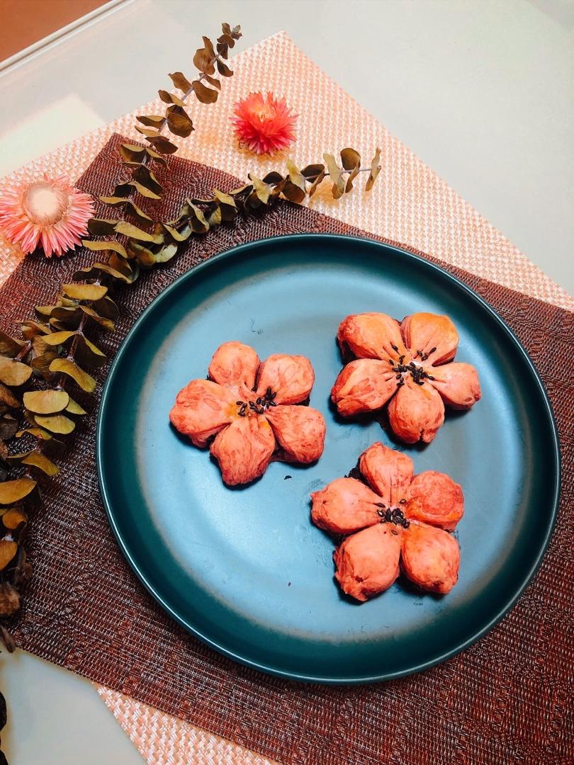 绿豆沙馅桃花酥