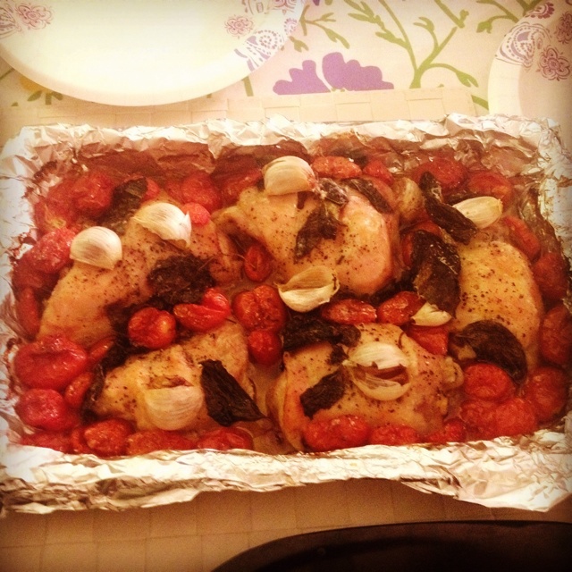 番茄大蒜香草烤鸡腿（庄祖宜）