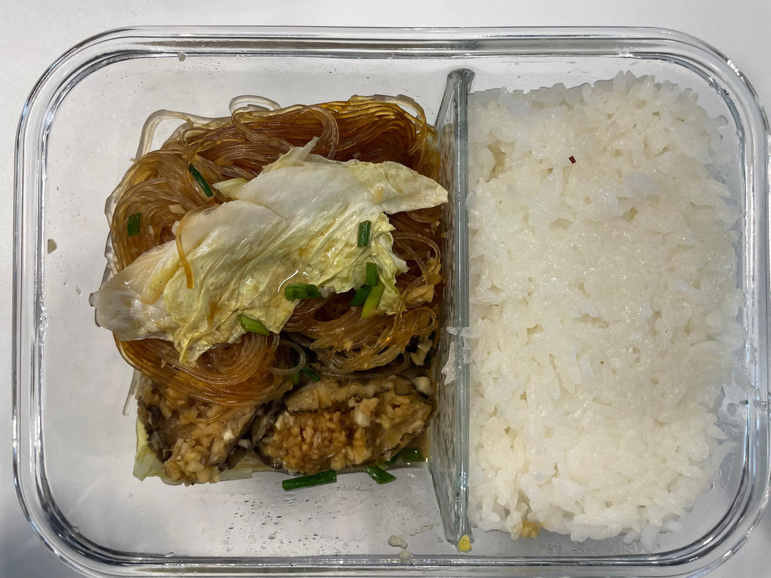 上班带饭 蒜蓉粉丝鲍鱼饭