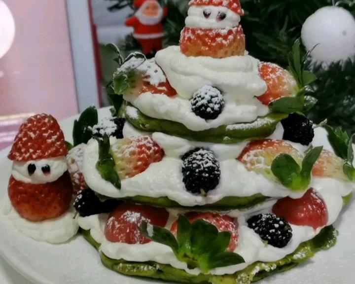 无烤箱版圣诞树蛋糕，你学会了没？