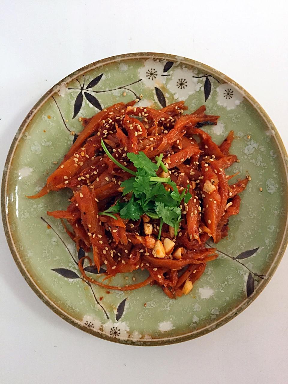 韩式拌明太鱼干丝