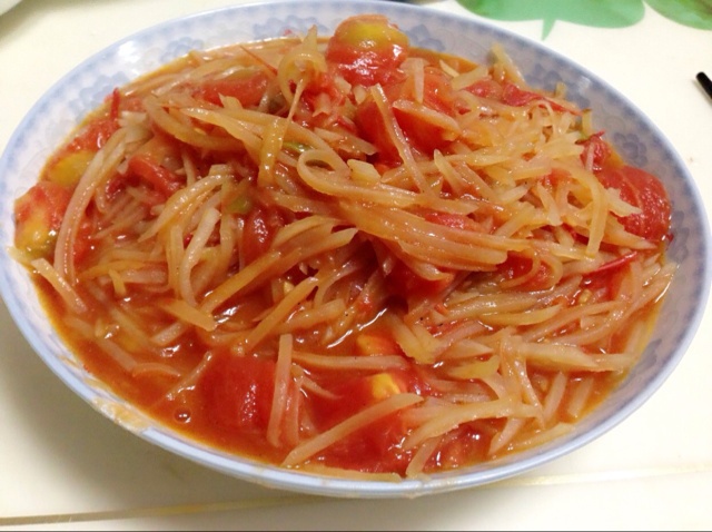 西红柿炒土豆片