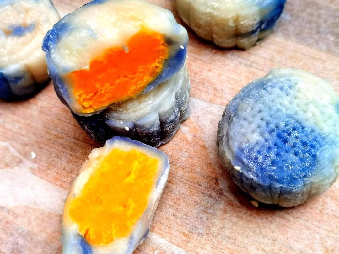 免蒸免烤㊙️简单易学丨超美青花瓷冰皮月饼